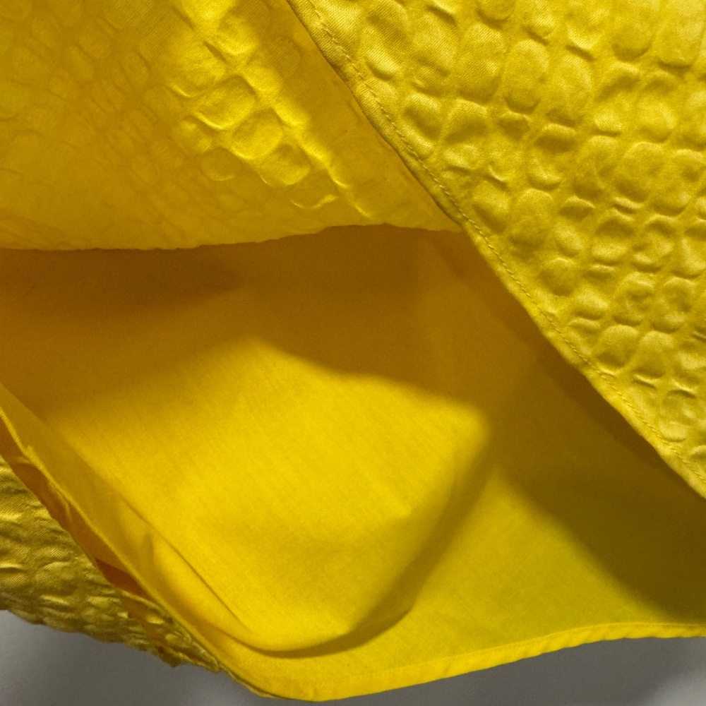 J. Crew Yellow Textured Strapless midi Dress size 6 - Picture 3 of 6
